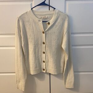Lucky brand creme Button-Up Women's Cardigan